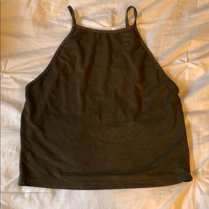 Army Green Crop Tank